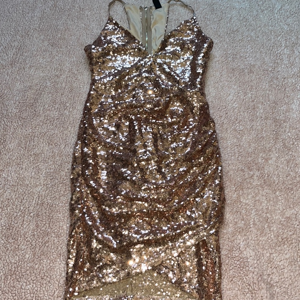 Rose Gold Bodycon Dress